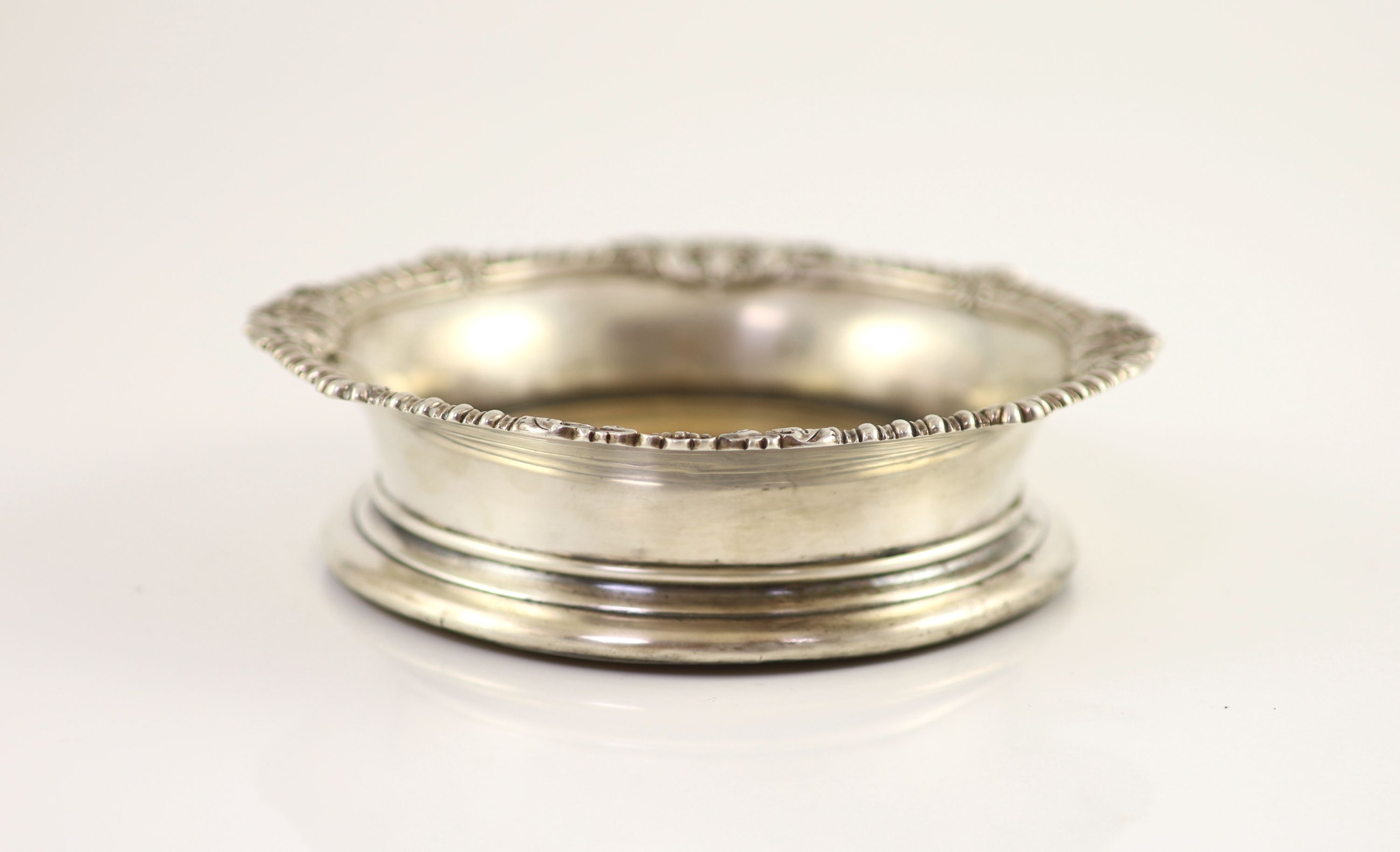 A George III silver wine coaster by Paul Storr